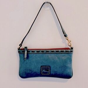 Dooney & Bourke Blue Florentine Leather Wristlet